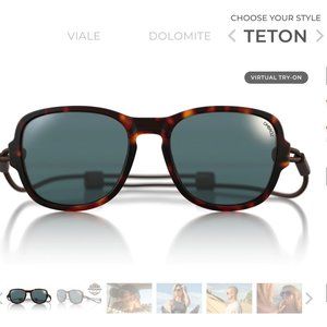 Ombraz Sunglasses Teton XL Tortoise Polarized Grey